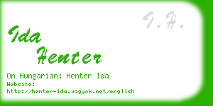 ida henter business card